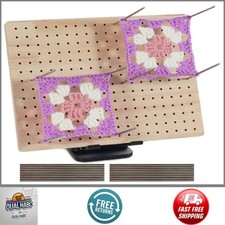 9.8x7.7" Crochet Blocking Board with Pegs for Granny Square 20 Stainless Steel