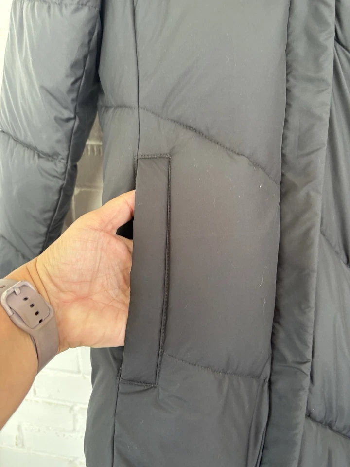 Abrigo largo acolchado Columbia para mujer S Snow Eclipse ribete de piel sintética parka con capucha Foto 4 de 4