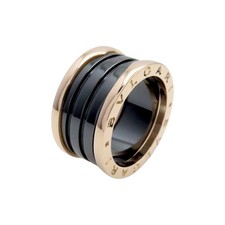 BVLGARI B.zero1 Ring 18K Rose Gold Black Ceramic US Size 7 54 345852