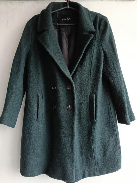 Women Phase Eight Coat Green Wool 46 / 3XL / 54