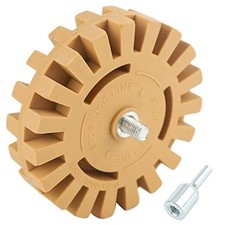 Rubber Eraser Wheel,Decal Remover Eraser Wheel - 4 inch Slotted Edge Rubber