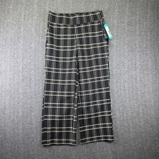Liverpool Los Angeles Women's Black Mabel Plaid Pull-On Ankle Pants Size S