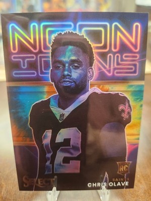 2022 Select Chris Olave Neon Icons Tie-Dye RC /25