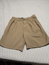 Big Dogs Olive Slash Pockets Pleated Front Adjustable Waistband Shorts 31/8