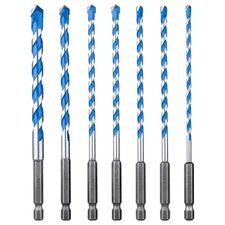 Concrete Drill Bit Set 7 Pcs, Masonry 5/32"-3/8", Shockproof... 