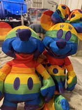 Disney Rainbow Pride Plush Minnie And Mickey Mouse