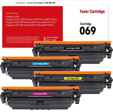 Compatible with Canon 069 Color Toner Cartridge Set - Black Cyan Yellow Magenta
