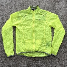 Bontrager Cycling Packable Windbreaker Rain Jacket Men’s Large High Vis Yellow