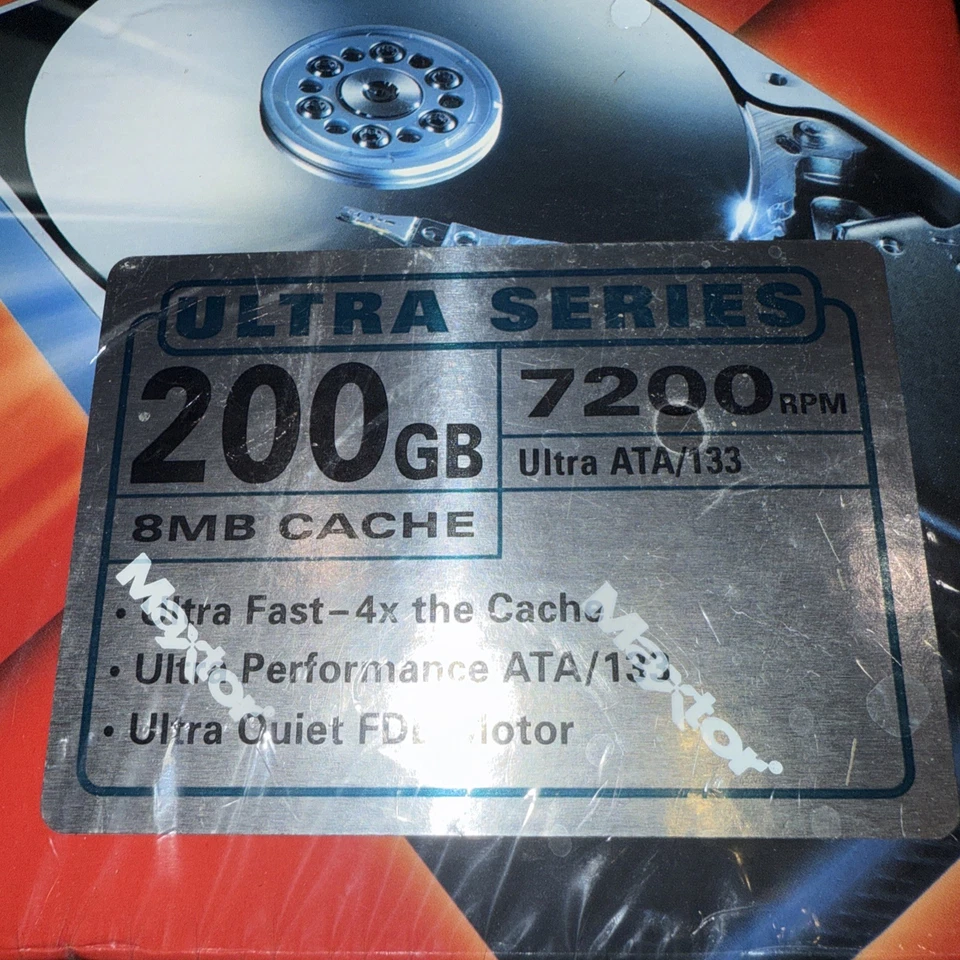 NEW Maxtor 200GB Hard Drive 7200 RPM 8MB Cache Ultra ATA/133 DiamondMax Sealed - Image 2 of 4