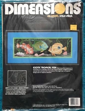 Dimensions Exotic Tropical Fish No Count Cross Stitch Kit #3944 Sealed 18"x6"
