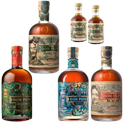 Don Papa aus 4 Sorten wählen, Baroko,  Alon, Rum 7 Jahre, Masskara, Miniflaschen