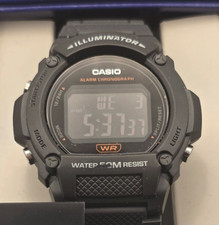 Casio CAS25 Digital Alarm Chronograph Watch 50M WR Black Box Papers
