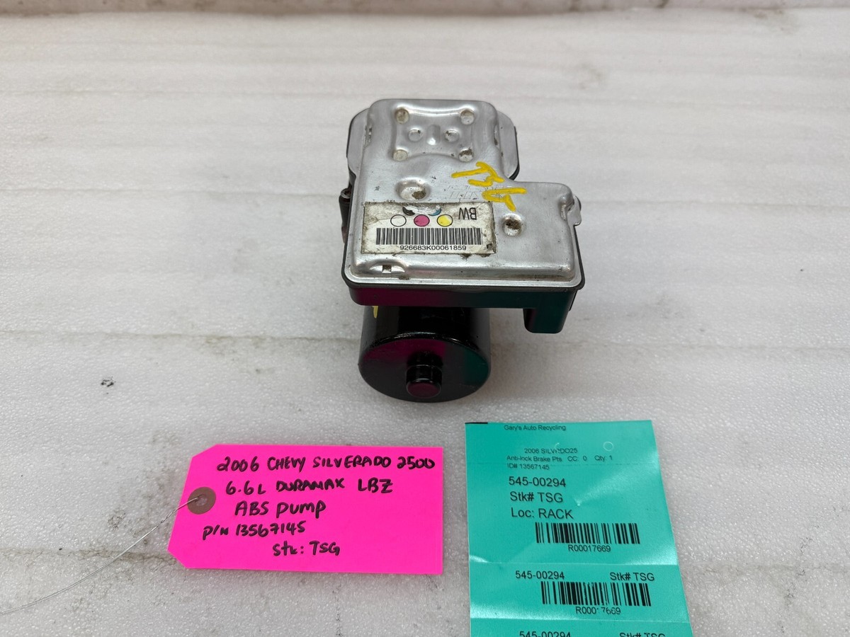 03-07 Chevrolet GMC SILVERADO 2500 6.6 ABS ANTI LOCK BRAKE PUMP