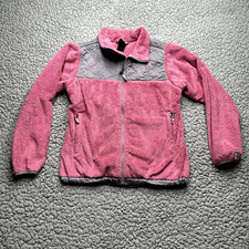 North Face Jacket Girls Large 14/16 Denali Full Zip Fleece Pink Barbiecore