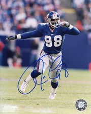 Jessie Armstead  Autographed 8x10 New York Giants   Free Shipping #S2225