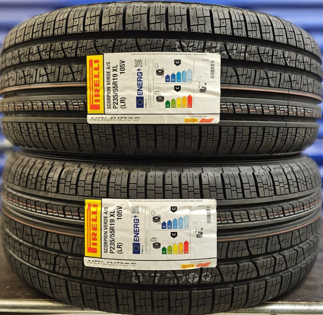 2X PIRELLI SCORPION VERDE 235/55/19 ALL SEASON TYRES 235 55 ZR19