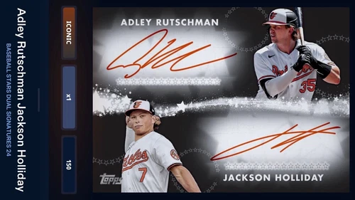 Topps BUNT 2024 - Adley Rutschman | Jackson Holliday Dual Auto #/150
