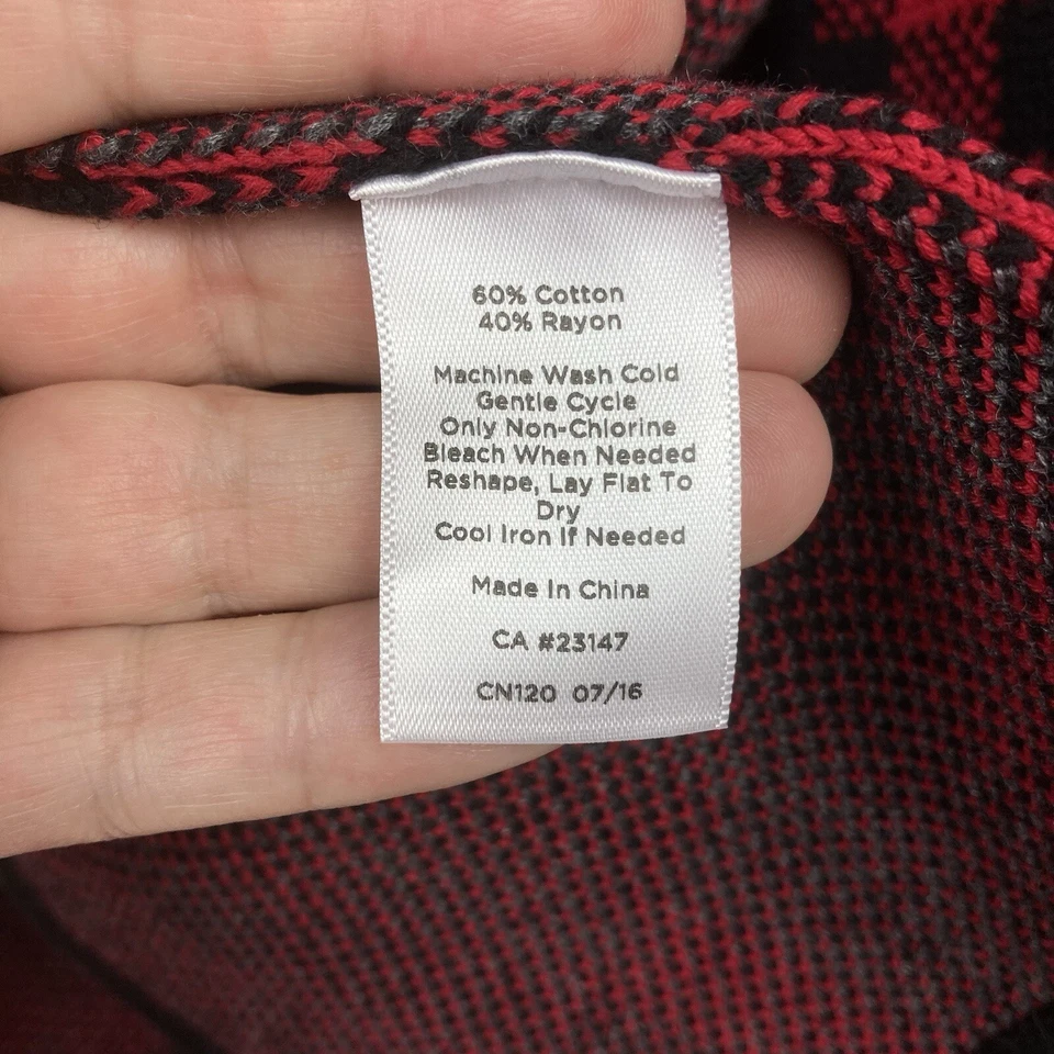 Blazer Talbots Frente Abierto Para Mujer Mediano Negro Rojo Azul Chaqueta Larga a Cuadros Oficina Foto 3 de 4