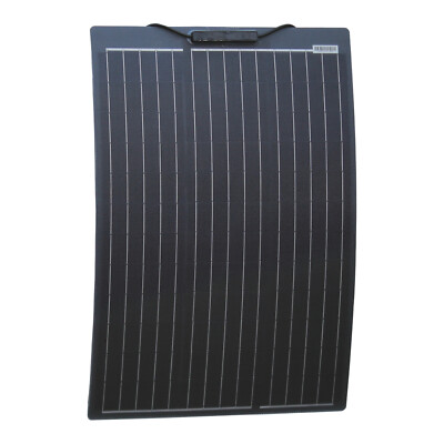 60W schwarzes semi-flexibles Fiberglas Solarpanel mit langlebiger ETFE-Beschichtung