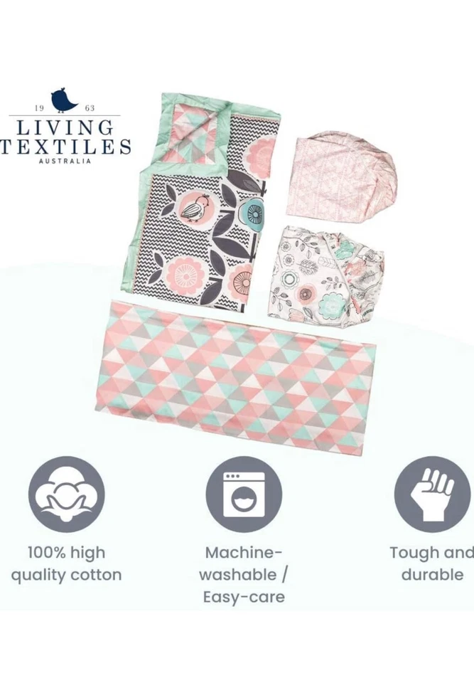 Juego de ropa de cama para cuna Lolli Living Sparrow 4 piezas - caja abierta Foto 2 de 4