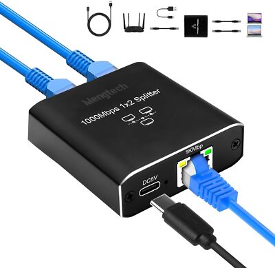 RJ45 Adapter Splitter 1 auf 2 Ethernet LAN Splitter Netzwerkkabel CAT5/6/7/8