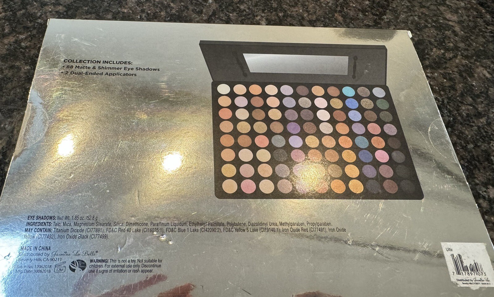 Jasmine La Belle Beauty Gems Ultimate Eyeshadow Palette, 88 Colors, 2