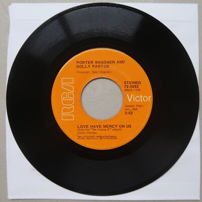 PORTER WAGONER & DOLLY PARTON LOVE HAVE MERCY ON US/WE FOUND...VINYL 45 VG 27-87