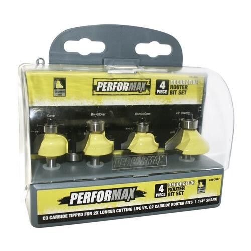 Performax® Decorative Router Bit Set 4 Piece eBay