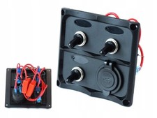 SWITCH PANEL M-10002 12V SPST/ON-OFFX3 2XUSB 2B 15A IP68