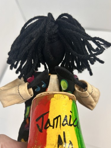 Jamaican Reggae Doll Playing Drums Roger Williams Signed Vtg Art Sculpture - Picture 5 of 7