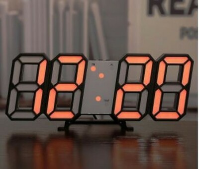 LED Digital Alarm Clock Smart USB Power Source Time/Date/Temperature Display