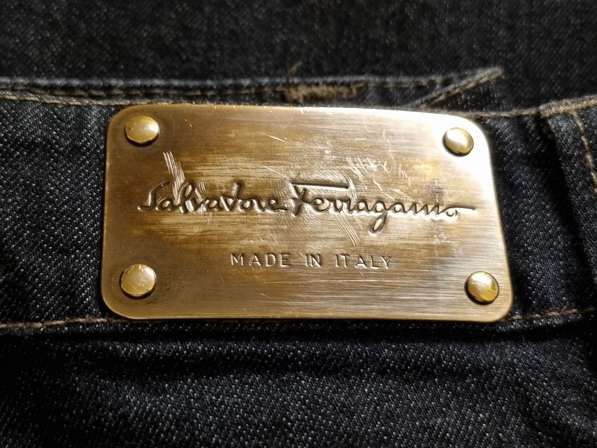 Salvatore Ferragamo Luxury Women's Dark Blue Denim Jeans