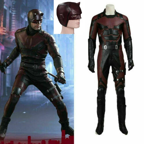 Disfraz de cosplay de Daredevil Matthew Michael Murdock Halloween Conjunto accesorios Máscara - Imagen 3 de 13