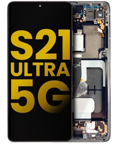 Original For Samsung Galaxy S21 Ultra OLED Display Touchscreen With Black Frame - Picture 1 of 4