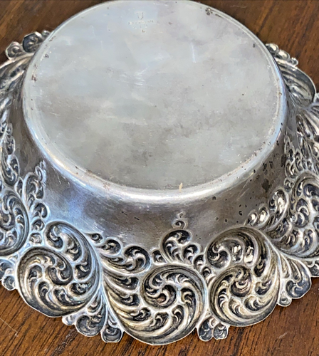 Sehr schöne antike Sterling Silber 6" Servierschale/Schale - 219 E-Swirl Design - Bild 12 von 14