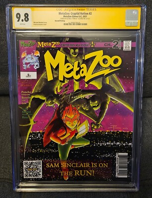 MetaZoo Cryptid Nation Comic #2 2nd Print CGC 9.8 Signed ALFONSO PONCHO ALVAREZ