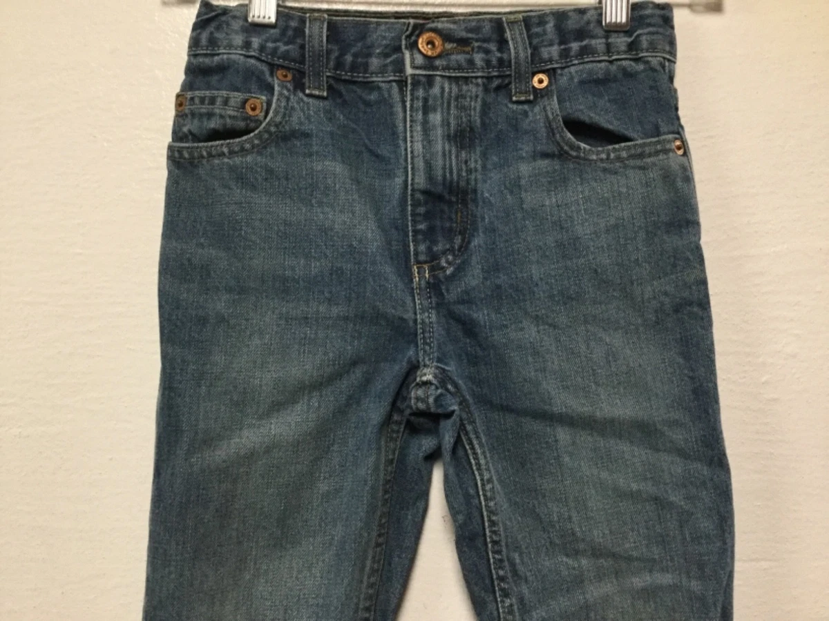 JK Indigo Boys Jeans Size 8 S Straight Blue Denim Button Adjust