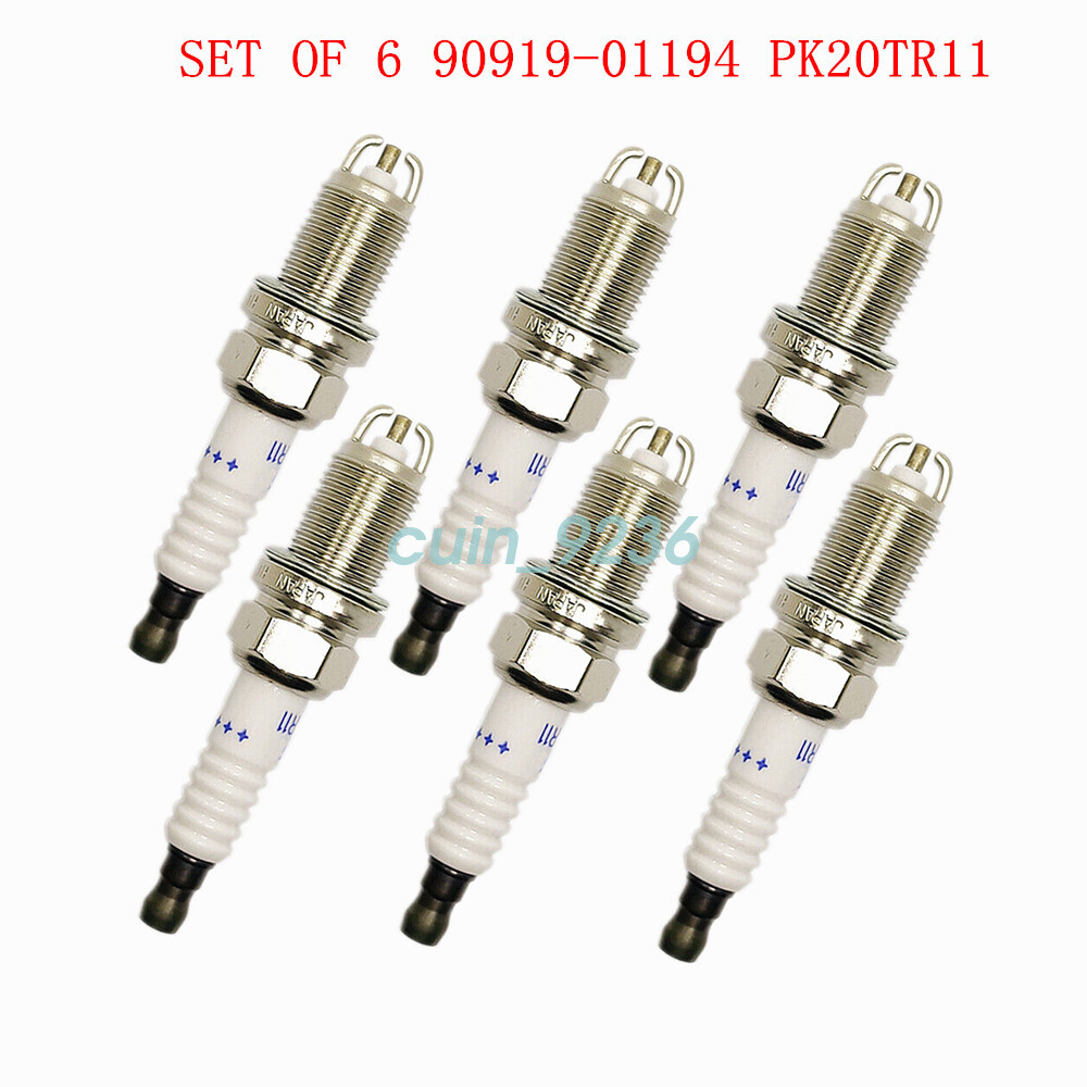 90919-01194 6pcs PK20TR11 Laser Platinum Spark Plugs For Toyota Lexus 3.0L/3.3L