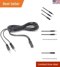 Reliable 6ft 3.5mm Aux Cable Splitter - Dual Male for Enhanced Audio Experience