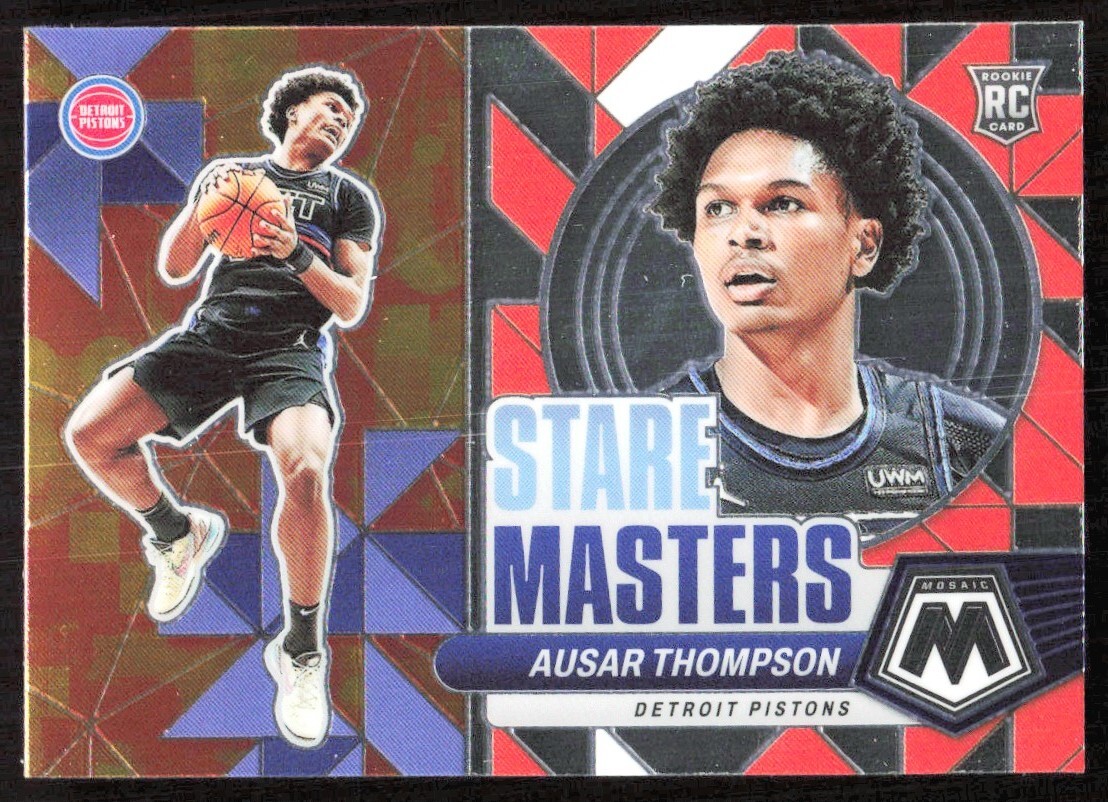 2023-24 2665E Panini Mosaic Stare Masters Ausar Thompson Rookie Detroit Pistons