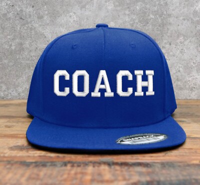 COACH SNAPBACK BASEBALL CAP  GYM  CAP  TEAM COACH  HEAD COACH  BASEBALL COACH