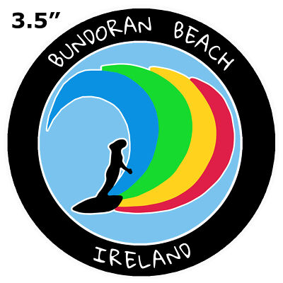 Bundoran Beach Ireland Surfer - Car Truck Window Bumper Sticker Decal
