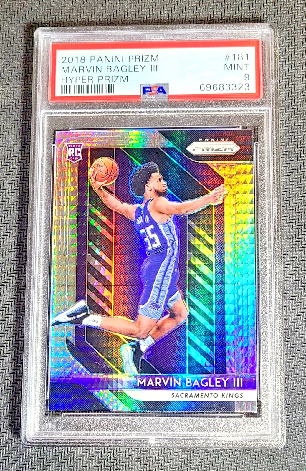 2018 Panini Prizm Marvin Bagley lll #181 Hyper Prizm PSA 9 Mint