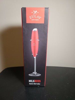 Zulay Kitchen Milk Boss Electric Milk Frother - Red A5