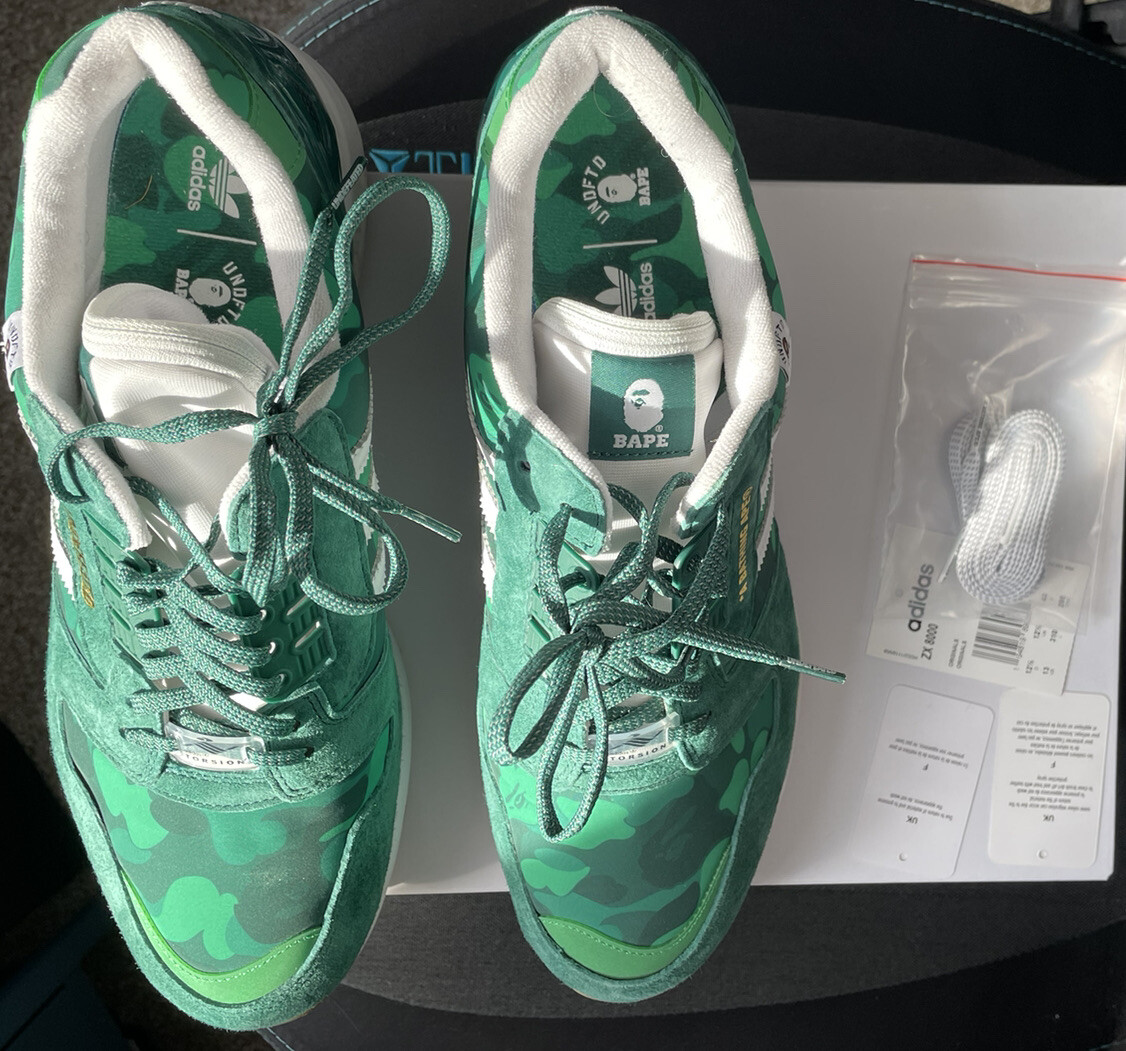 Size 13 - BAPE x Undefeated x adidas ZX 8000 A-ZX Series - Green