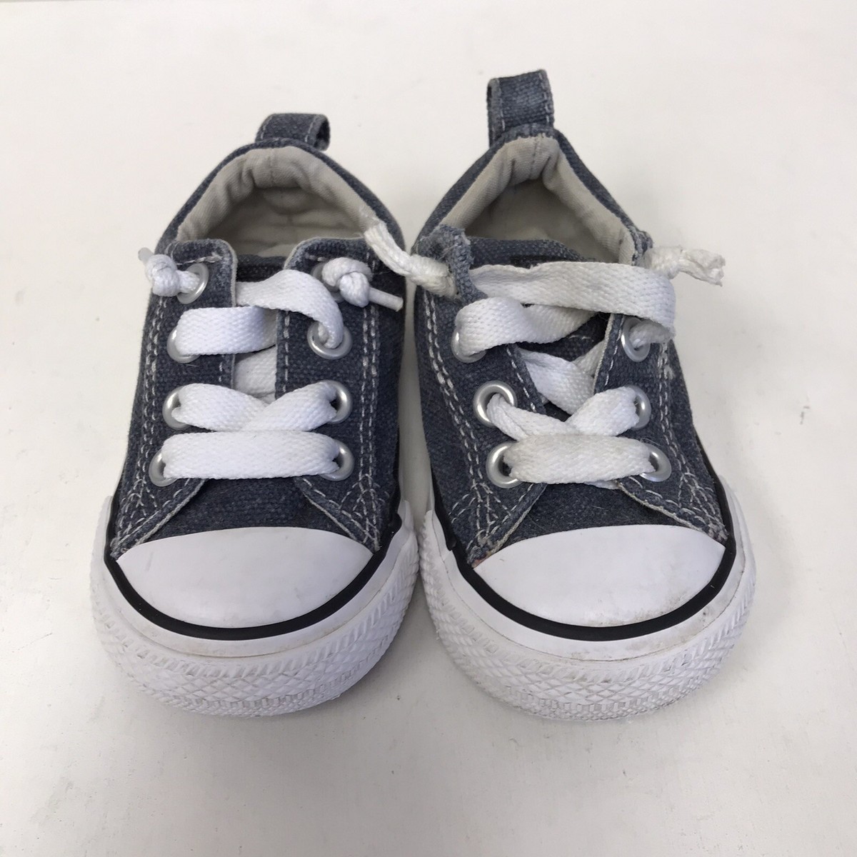 Converse All Toddler Baby Size 5 Shoes Blue Denim White | eBay