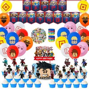 Sandbox Game Theme For Roblox Party Supplies Decorations With Cupcake Toppers Ba Ebay - roblox party supplies