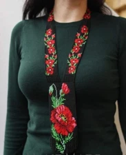 Handmade Necklace Seed Bead Boho American Style Nativ Beaded Multi Strand