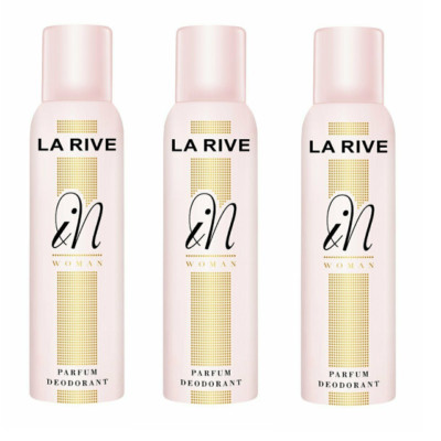 (1L/21,51 ) La Rive In Woman Deodorant Spray 3 x 150 ml