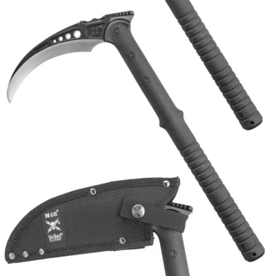 NO BRAND M48 Tactical Kama with Sheath | Farming Sickle | Stainless Steel Blade | 15 1/2"